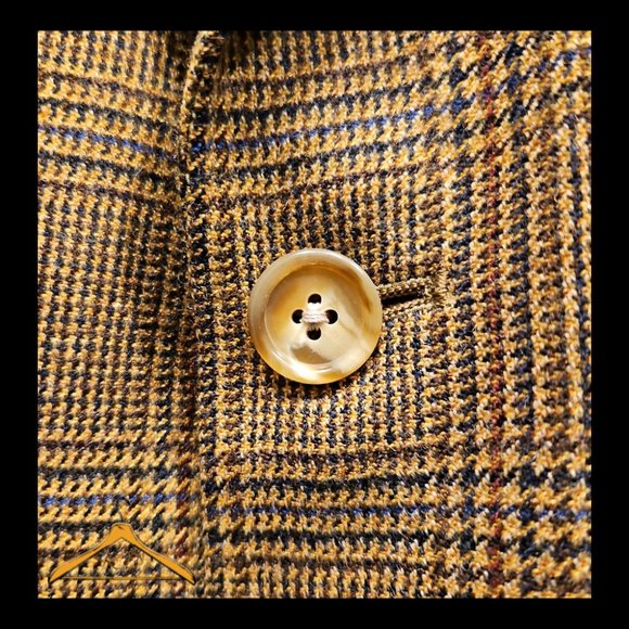 Hart Schaffner Marx Sports Coat - 46R, Tan, Glen Plaid, NWOT - Picture 4 of 13